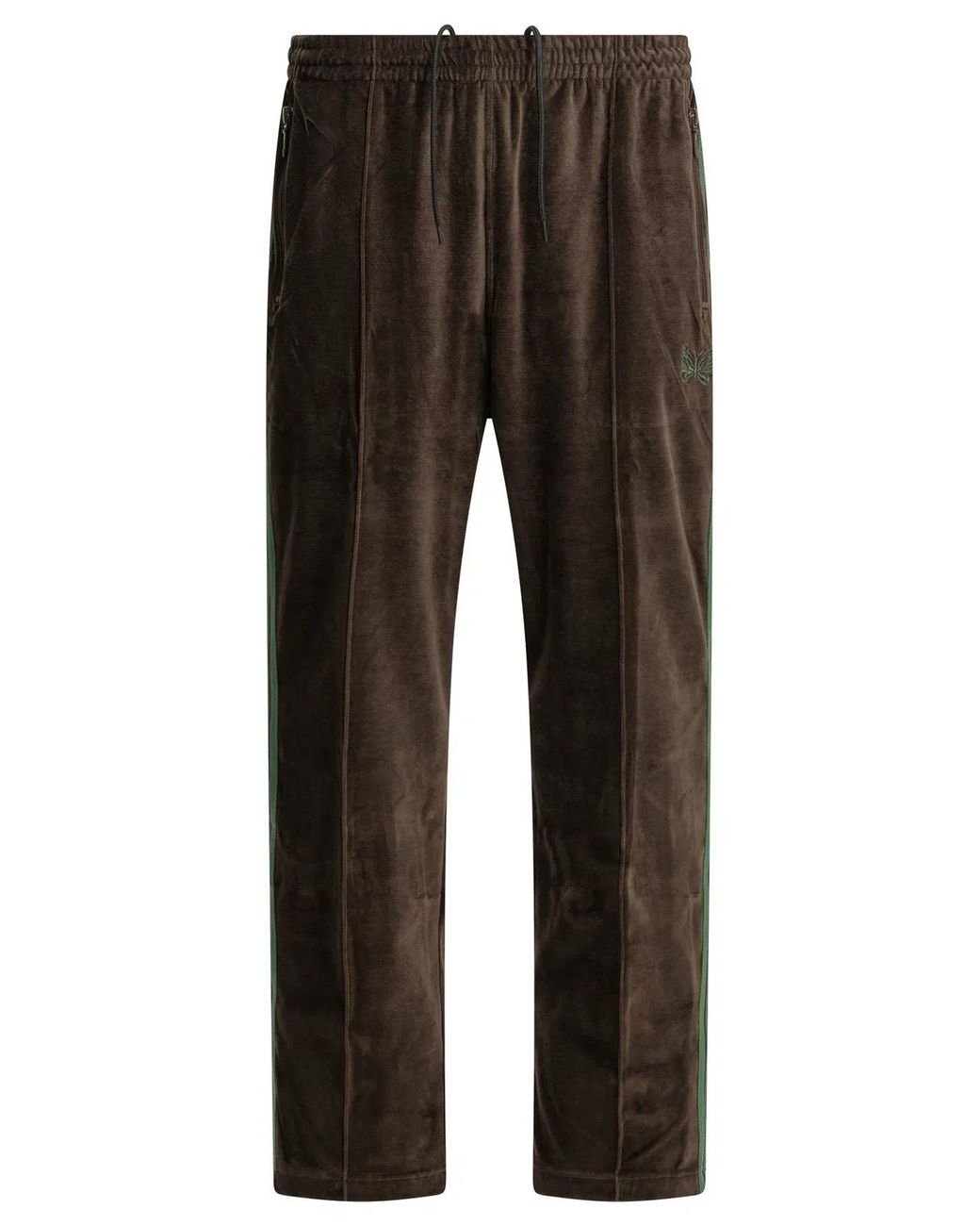 Needles Gray Cotton Polyester Sports Pants for men