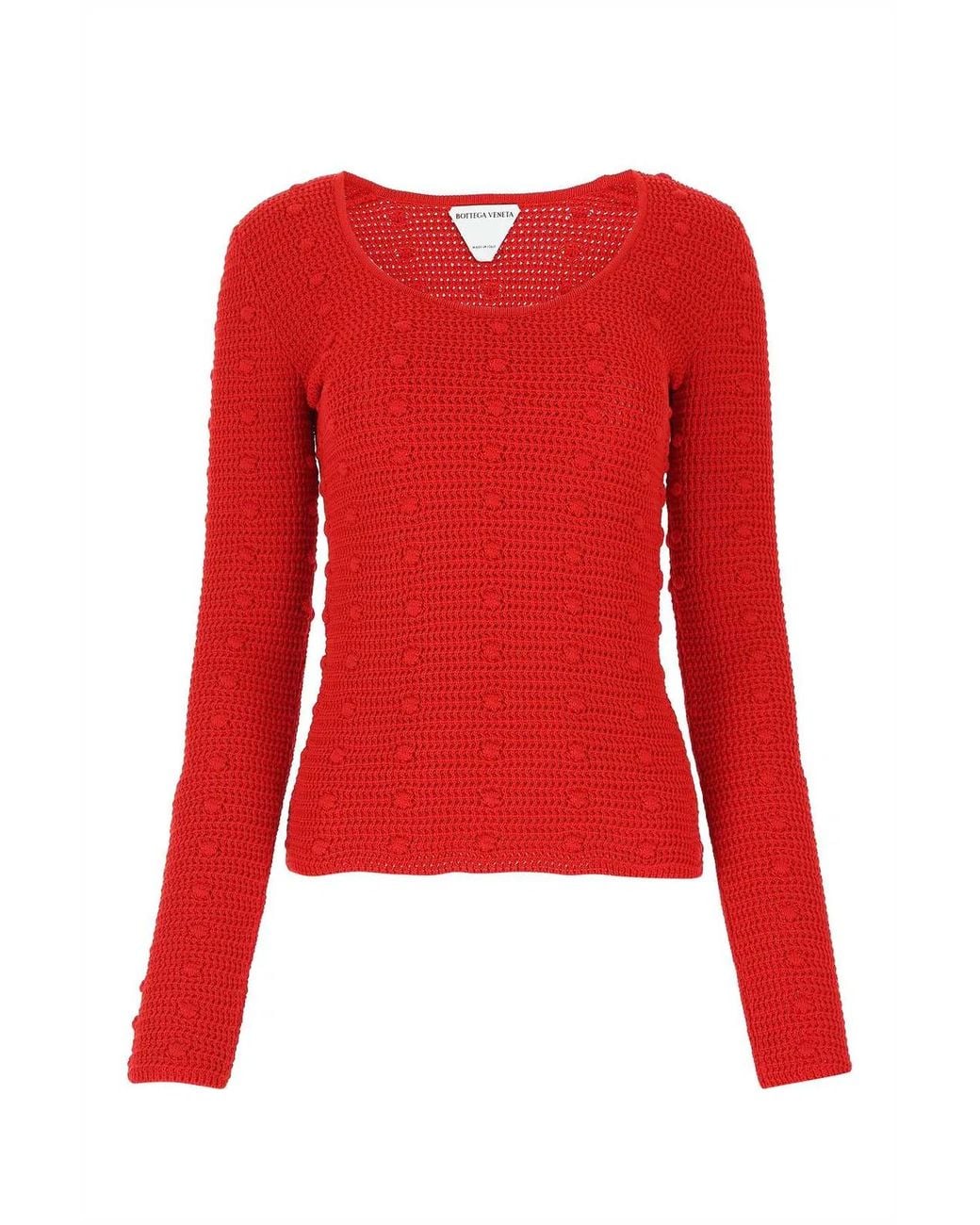Bottega Veneta Red Cotton Sweater