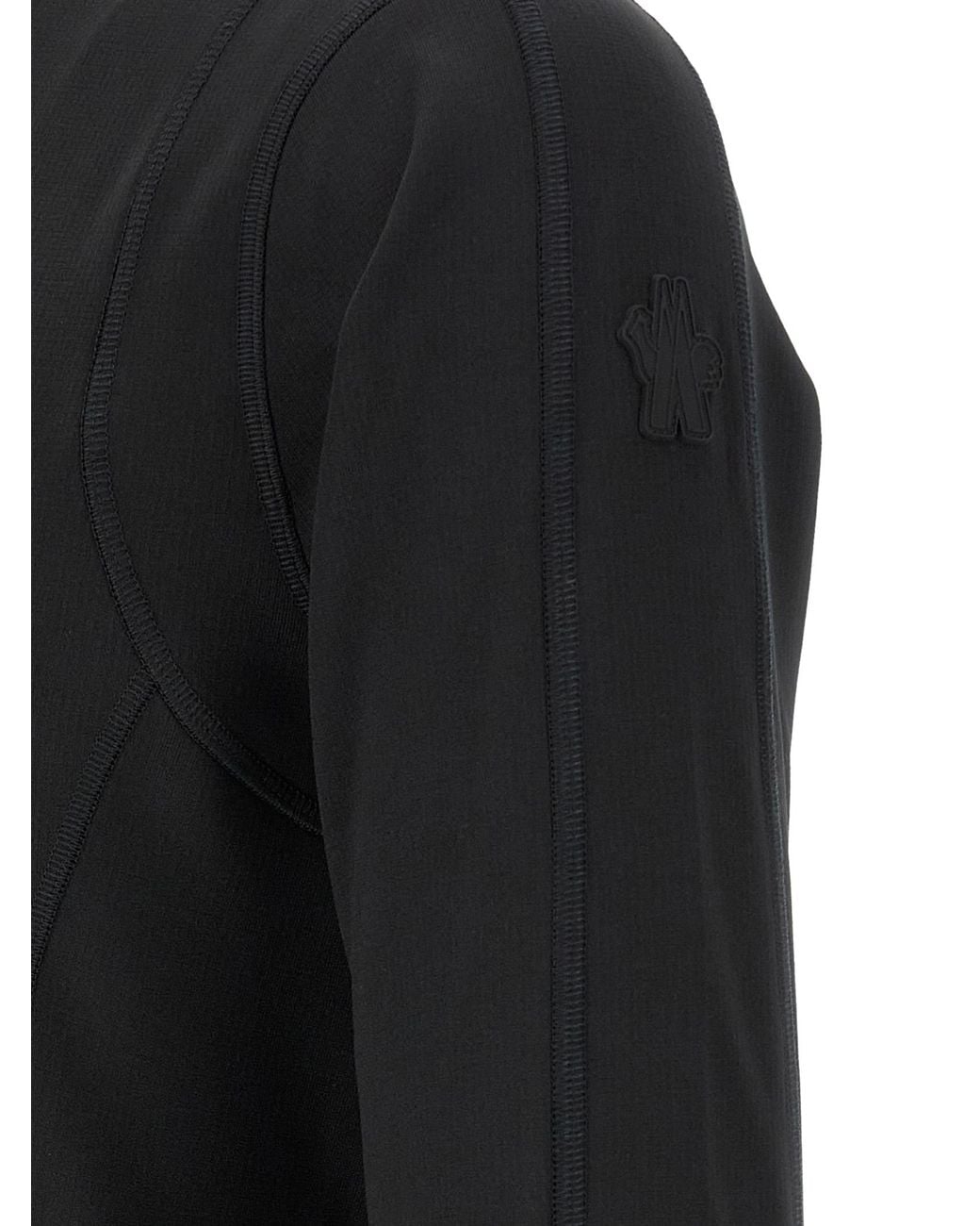 Moncler Black Polartec Sweatshirt for men