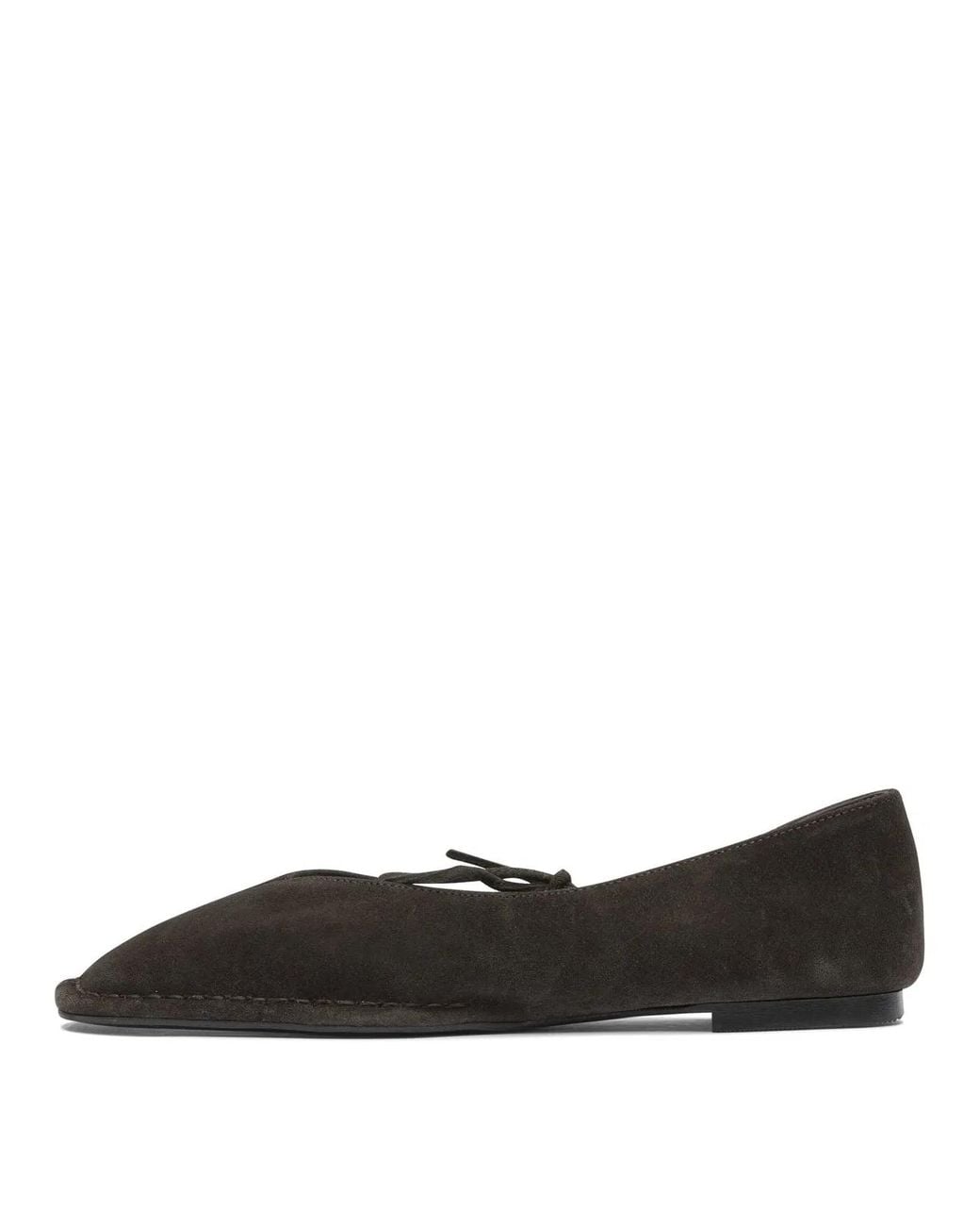 Alohas Black Sway Suede Coffee Leather Ballet Flats