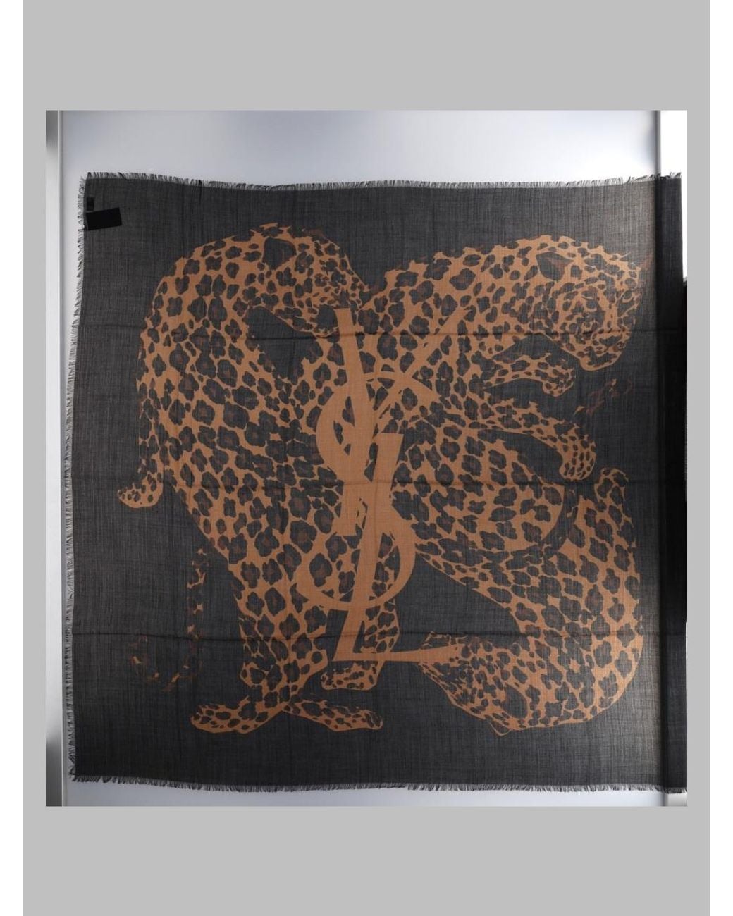 Saint Laurent Black Sciarpa Cassandre