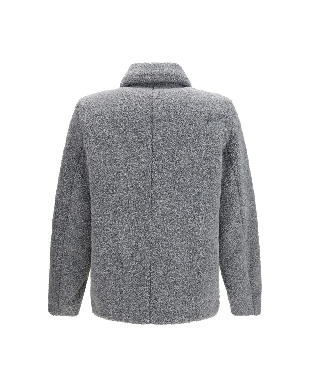 Herno Gray Mélange Teddy-Effect Jacket for men