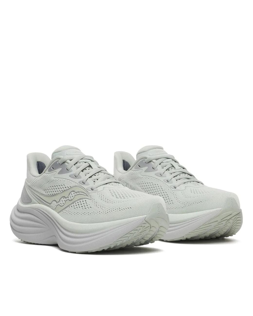 Saucony White Streamlined Sneakers With Cushioned Sole