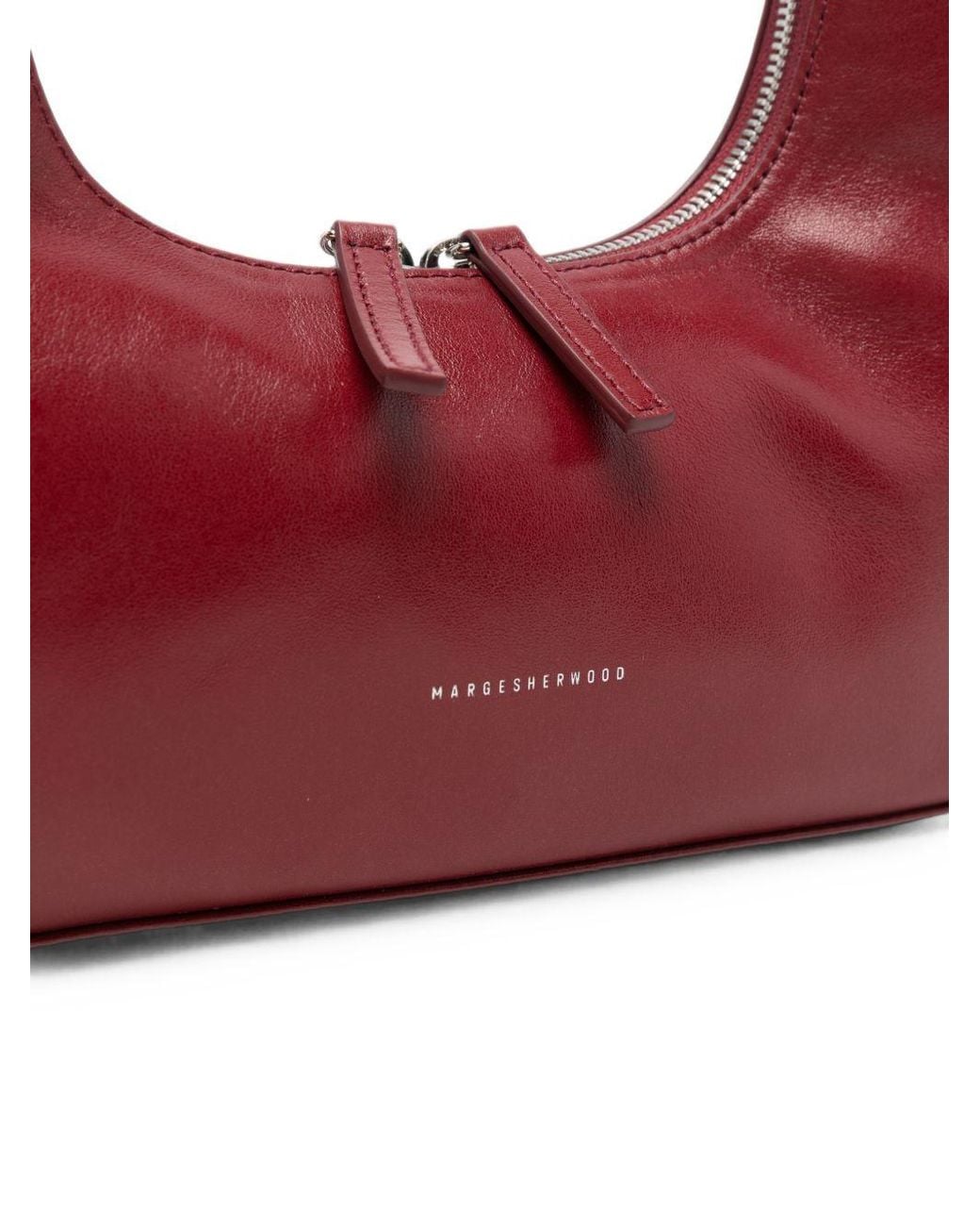 MARGE SHERWOOD Red Leather Hobo Bag