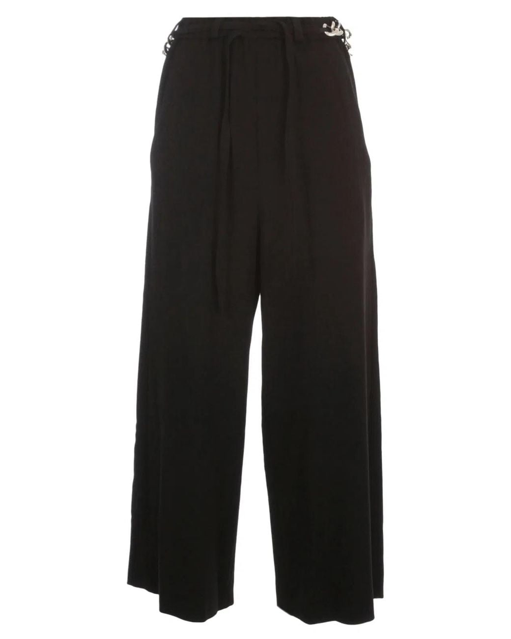 Y's Yohji Yamamoto Black A Chain String Pants