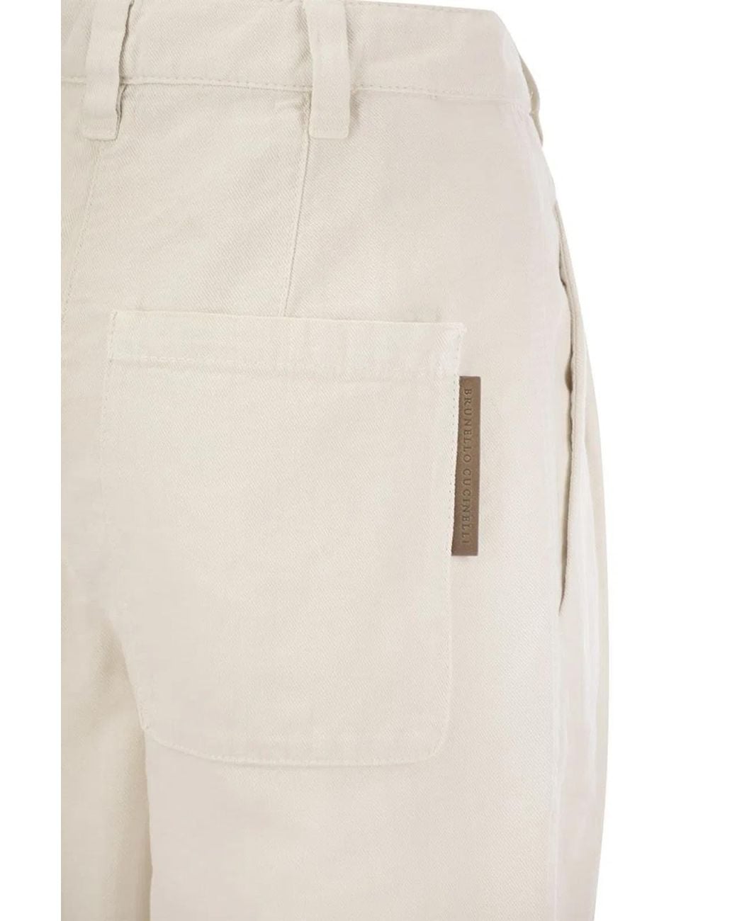 Brunello Cucinelli White Tinted Trouser