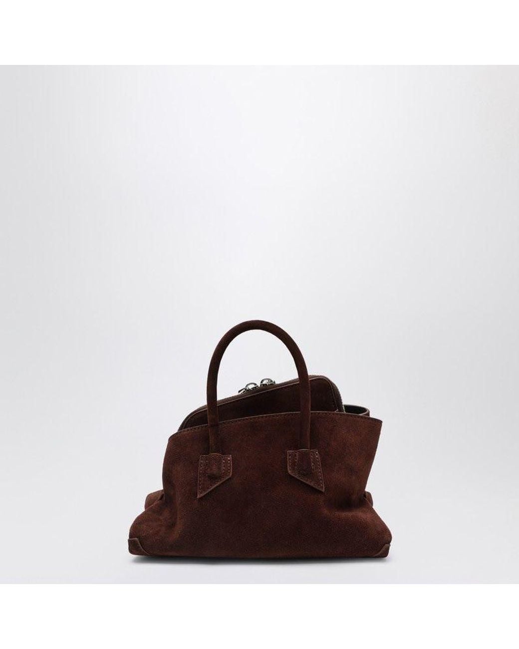 The Attico Brown La Passeggiata Mini Top Handle Bag