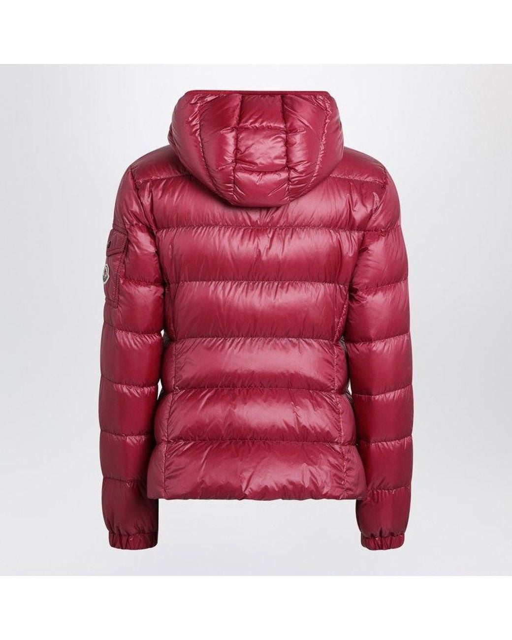 Moncler Red Glesse Short Padded Jacket With Hood