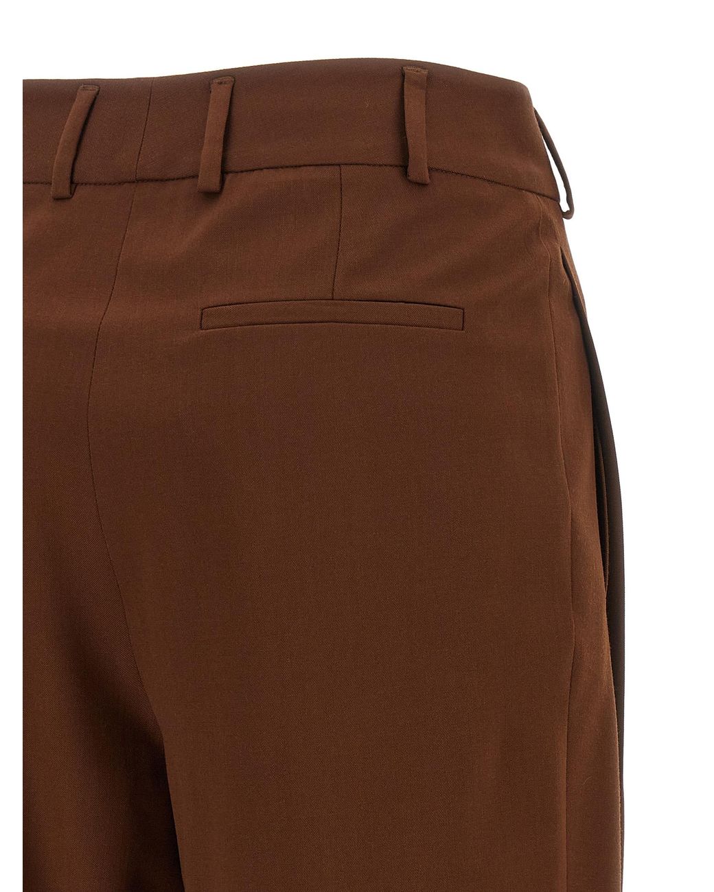 Alberto Biani Brown Asymmetrical Panel Pants