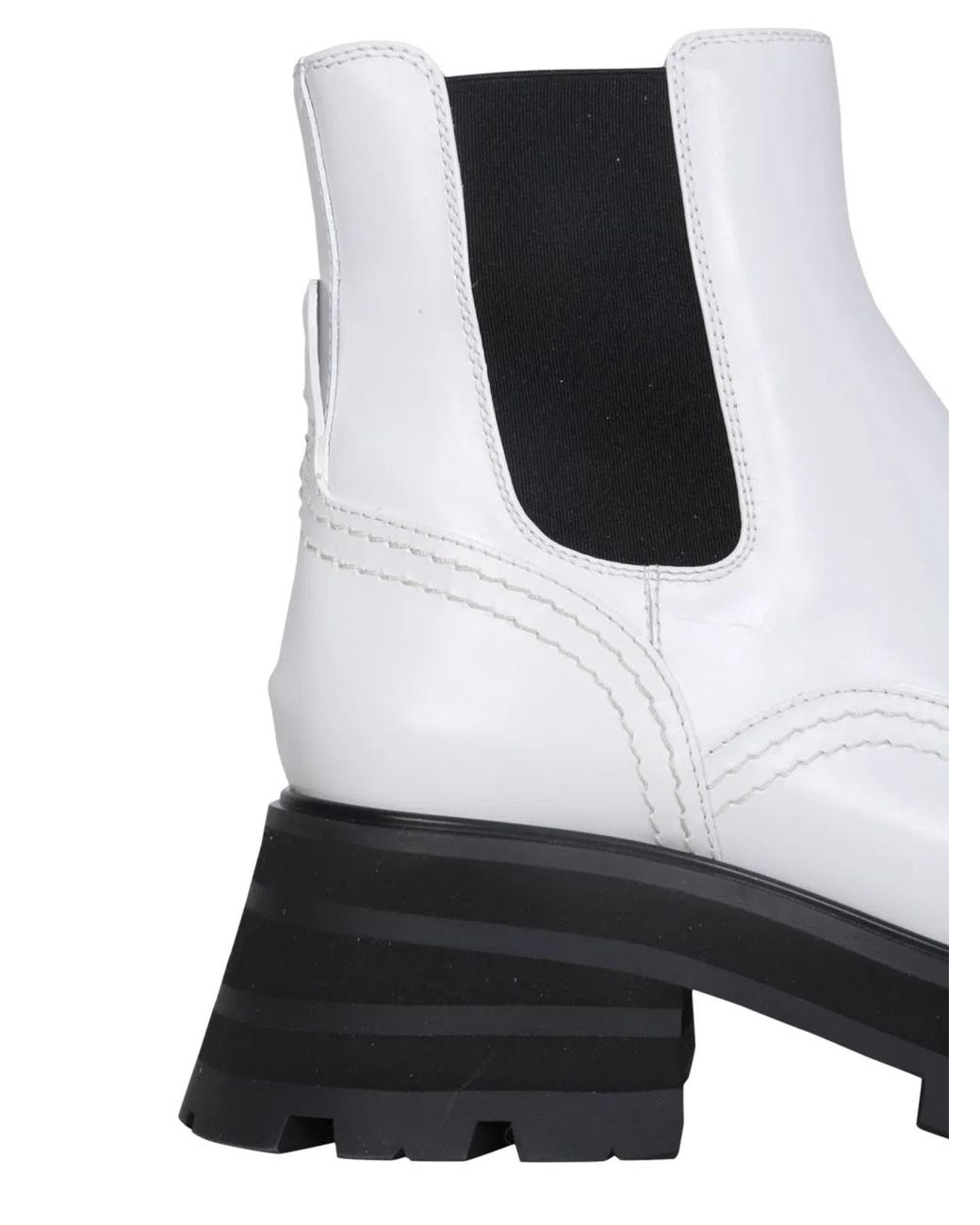 McQueen White Wander Chelsea Boots