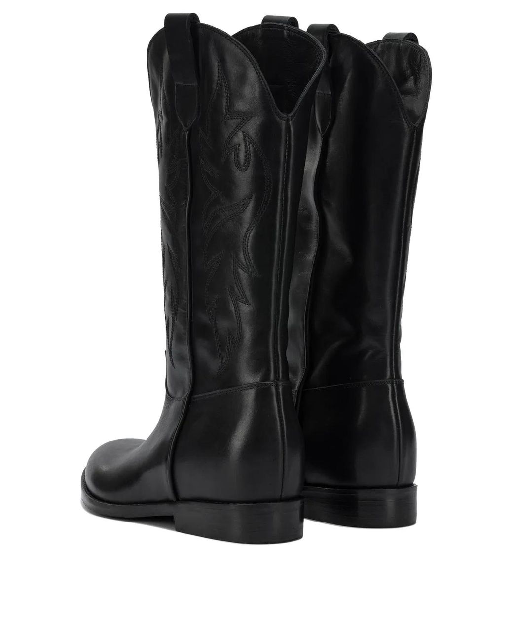 Strategia Black Leather Boots