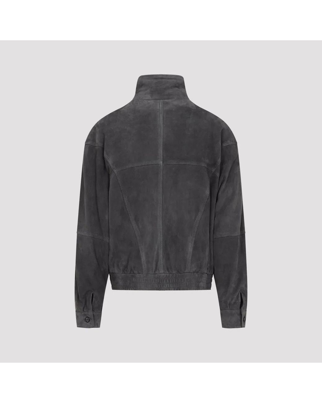Giorgio Armani Gray Gunmetal Suede Blouson Jacket for men