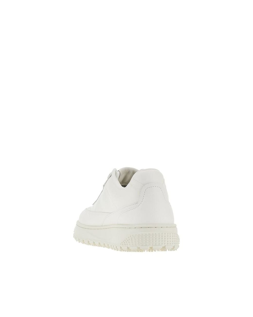 Emporio Armani White Leather Sneakers With Side Logo for men