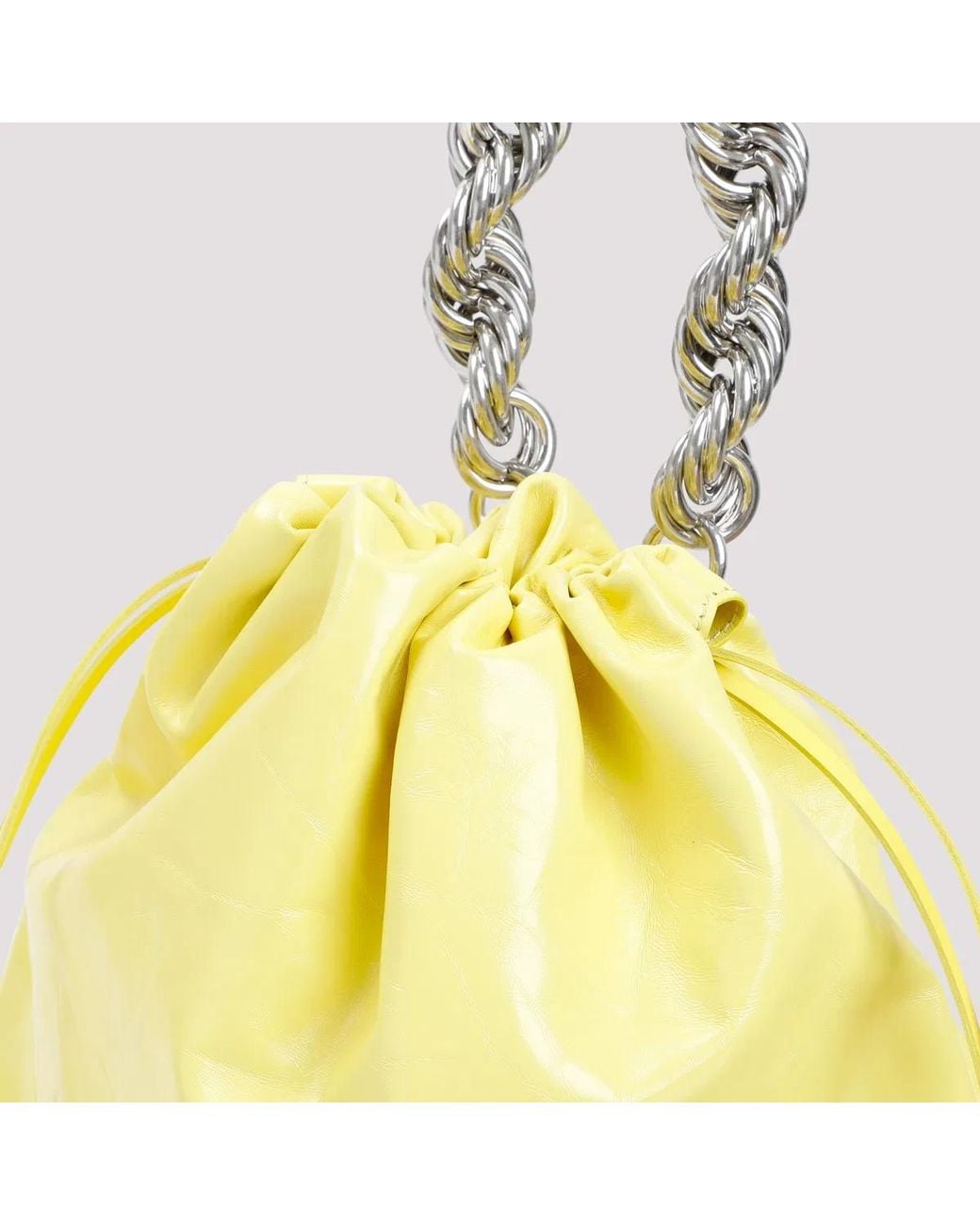 Jil Sander Yellow Leather Bucket Bag