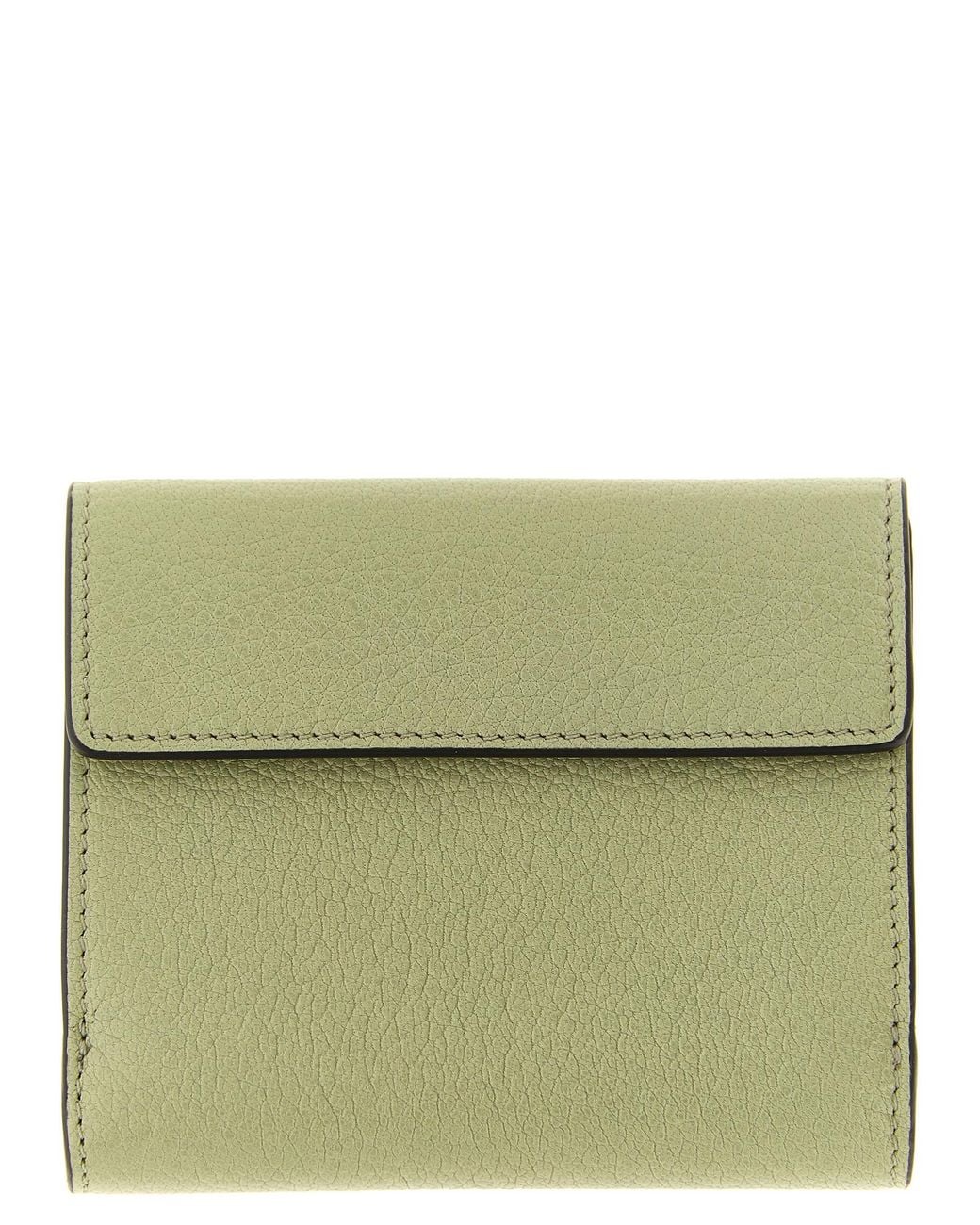 Chloé Green 'Envelope' Small Tri-Fold Wallet