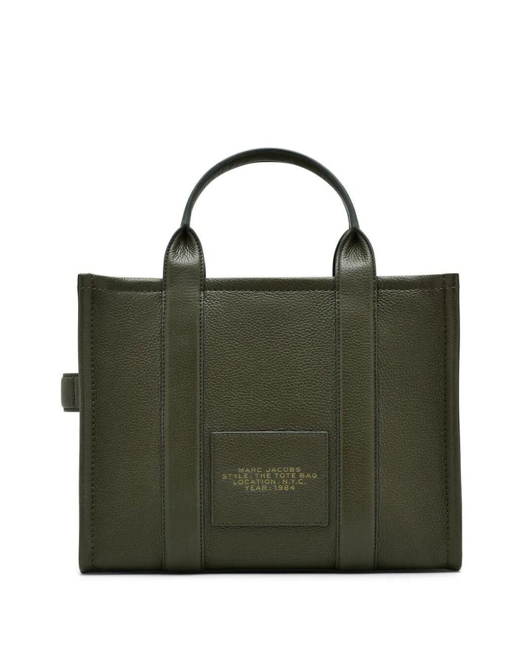 Marc Jacobs Green The Tote Bag Medium Leather Bag