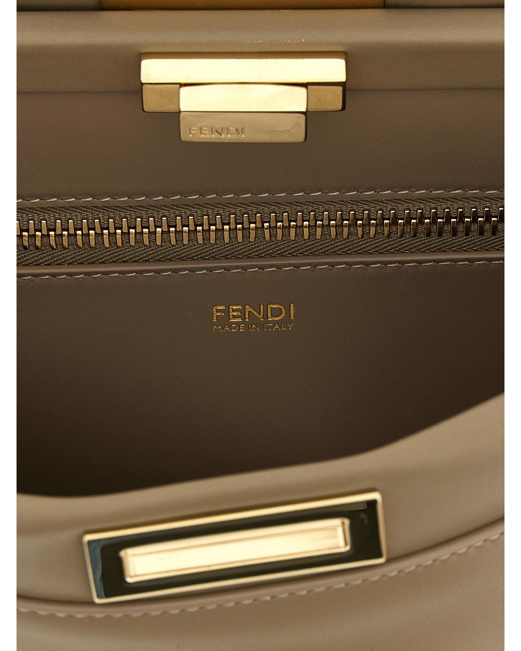 Fendi Natural 'My Peekaboo' Medium Shoulder Bag