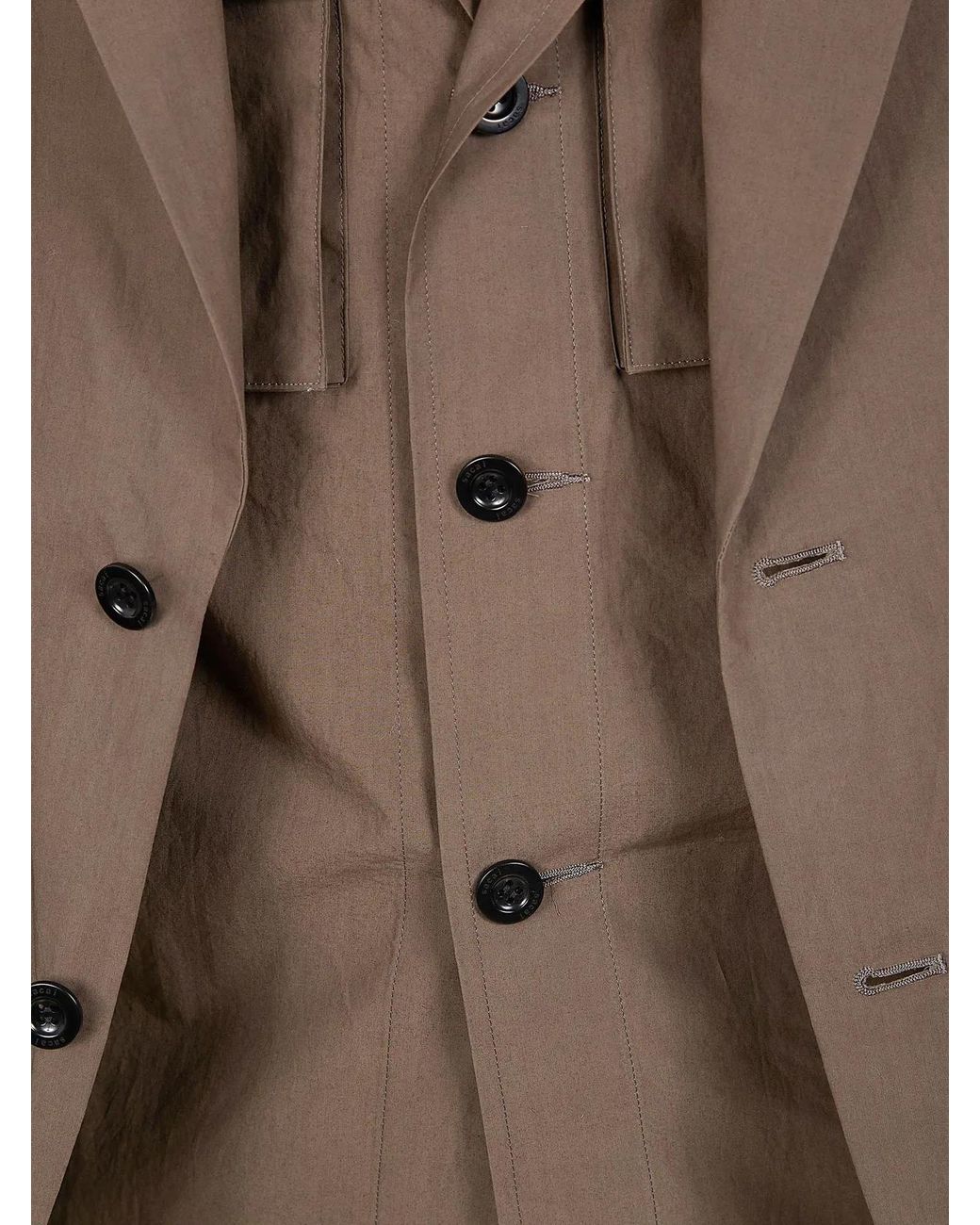 Sacai Brown Cotton Typewriter Jacket for men