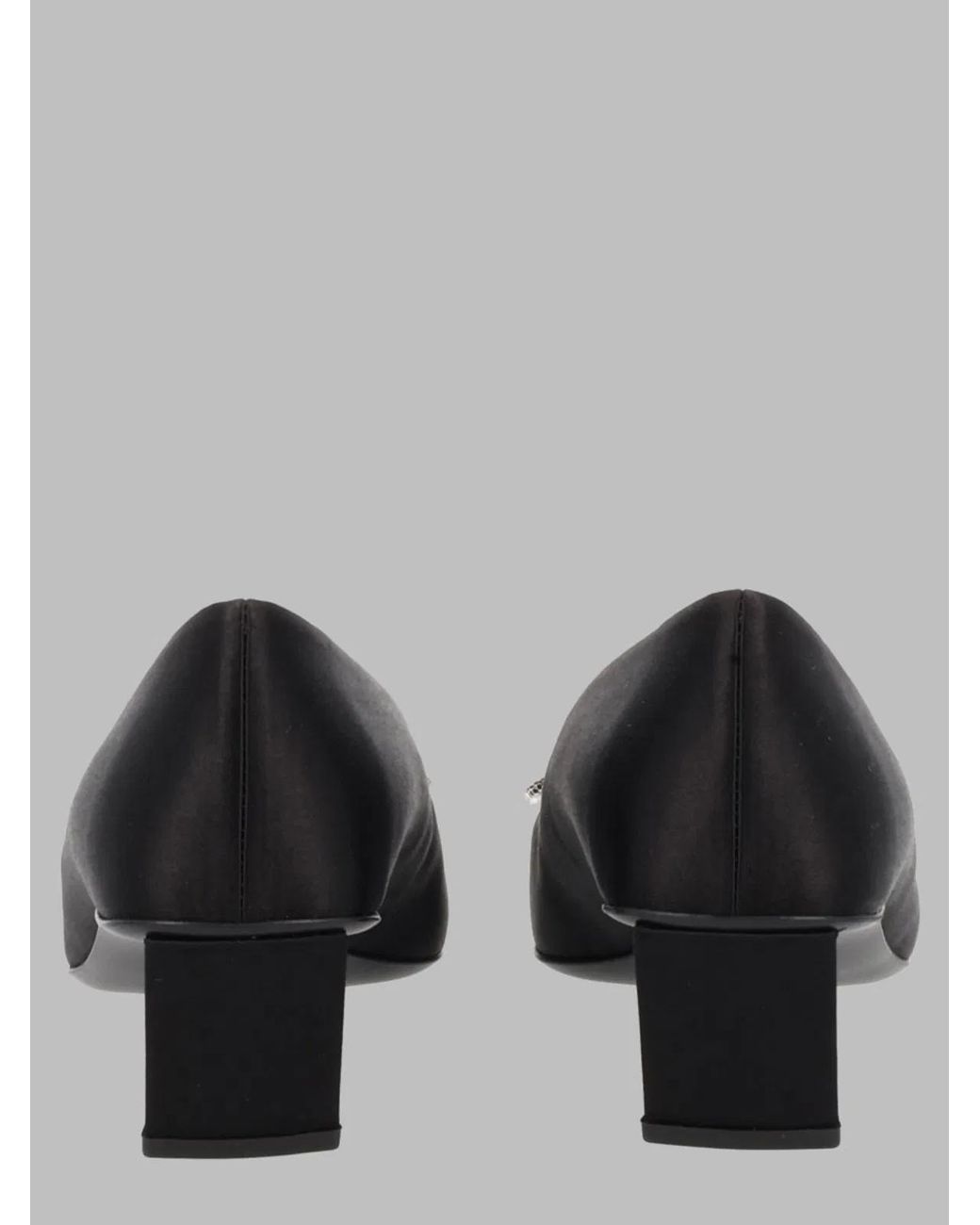 Roger Vivier Black Décolleté Pumps Belle Silk Blend Viscose