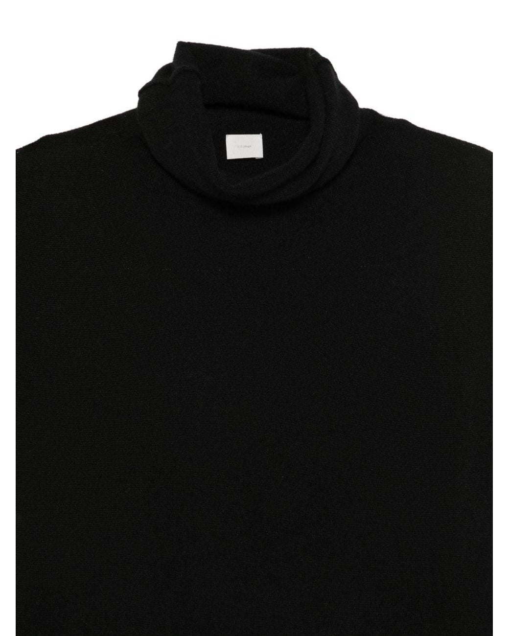 C.t. Plage Black Cashmere Turtle-Neck Sweater