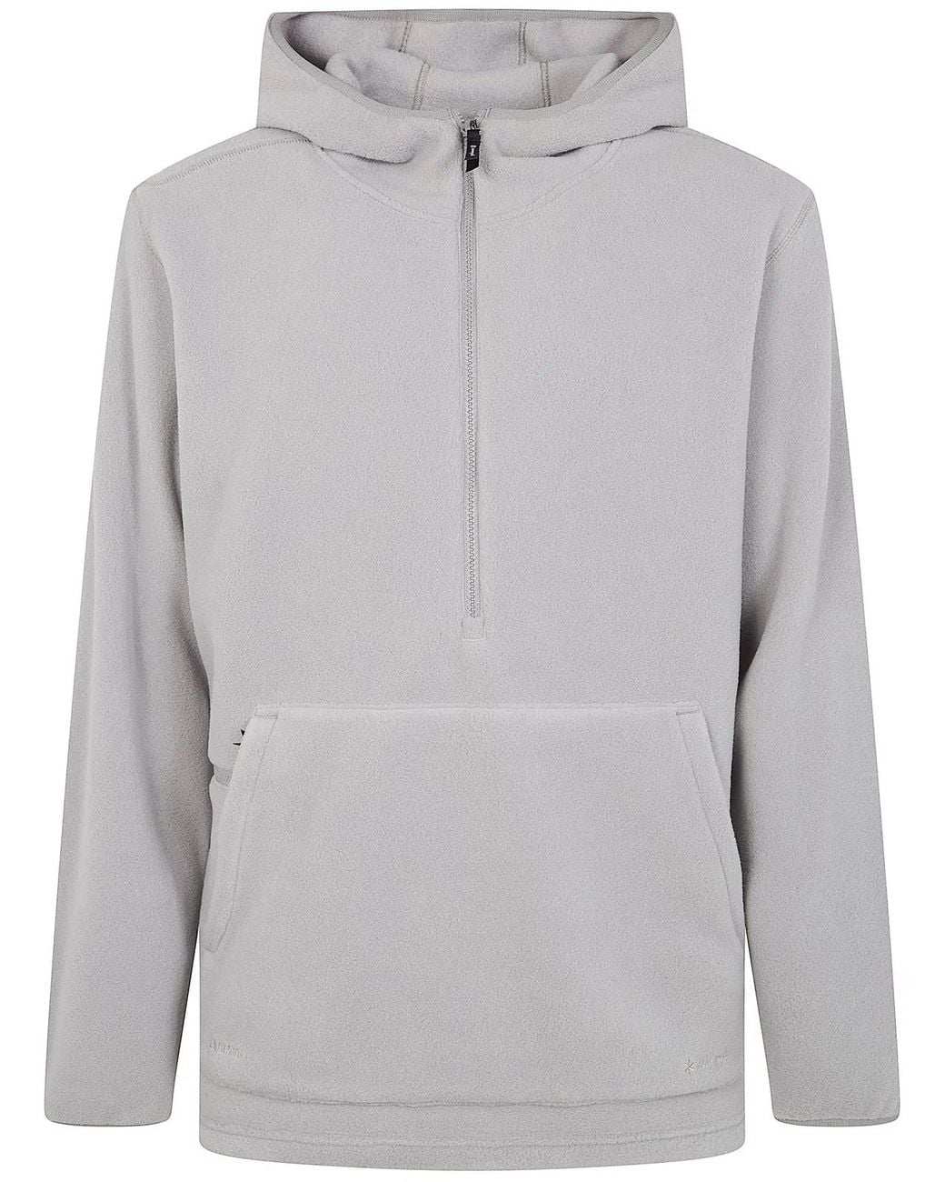 Snow Peak Gray "Water Repellent Fleece" Hoodie for men