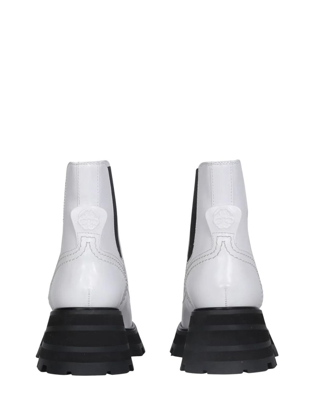 McQueen White Wander Chelsea Boots