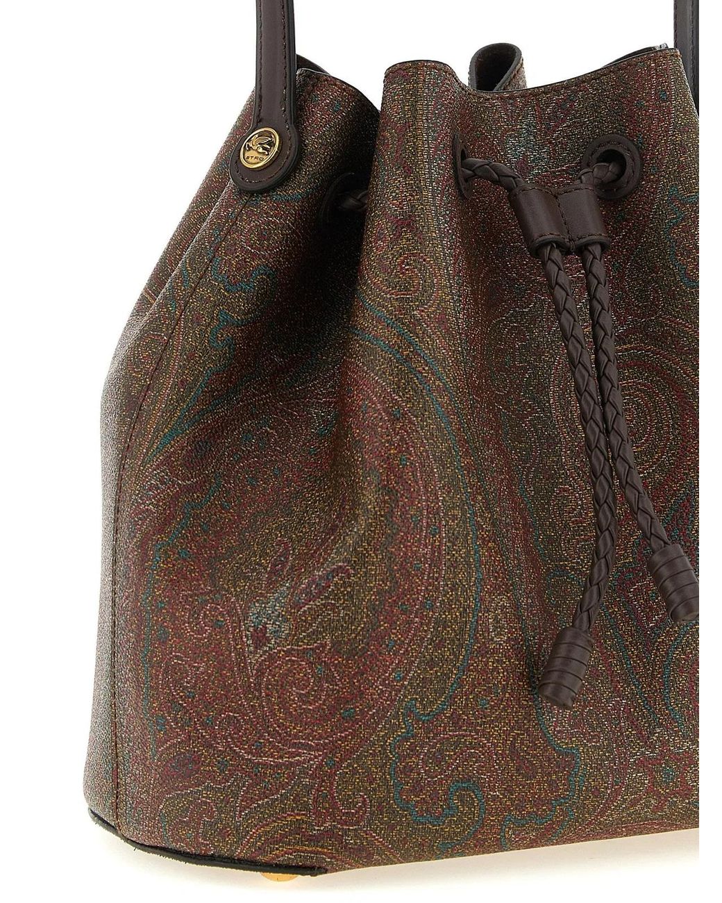 Etro Brown 'Arnica' Small Bucket Bag