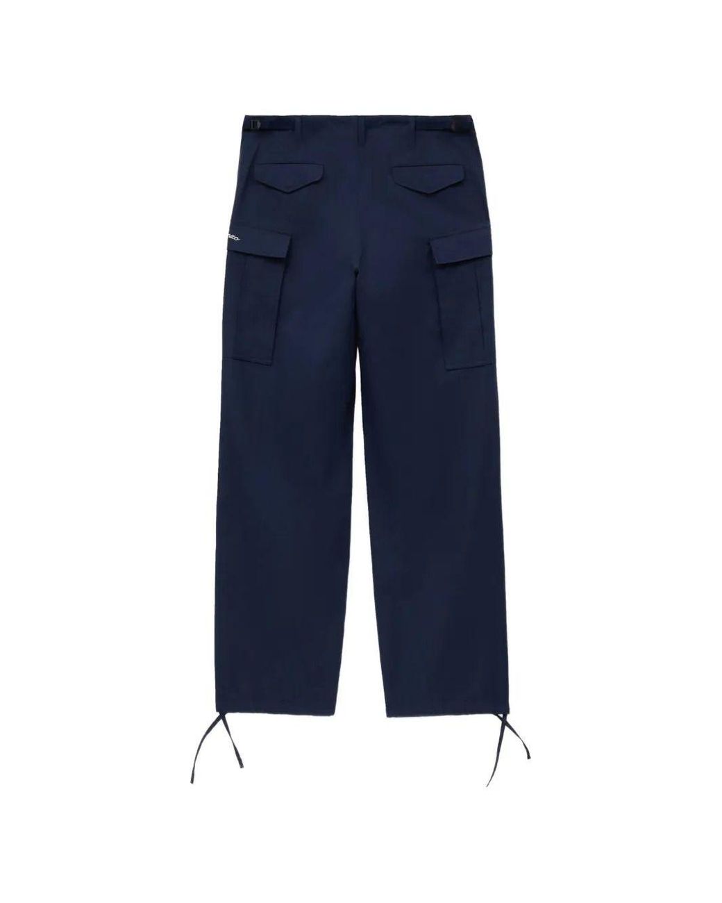 KENZO Blue Embroidered Varsity Cargo Pants for men