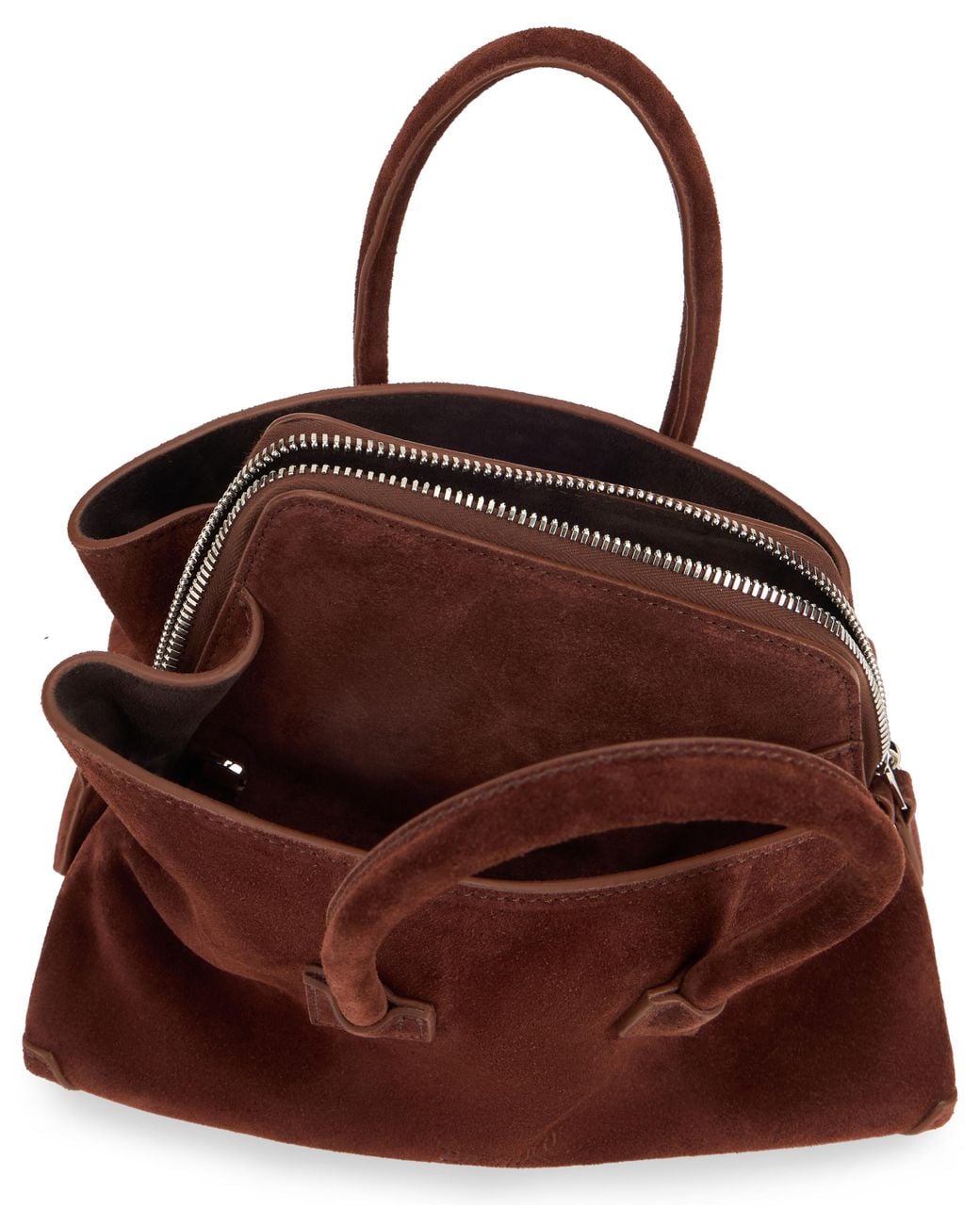 The Attico Brown La Passeggiata Mini Top Handle Bag