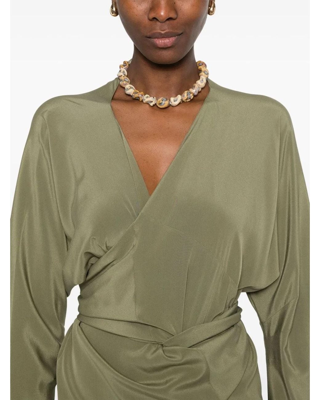 Cortana Green Serp Silk Jumpsuit
