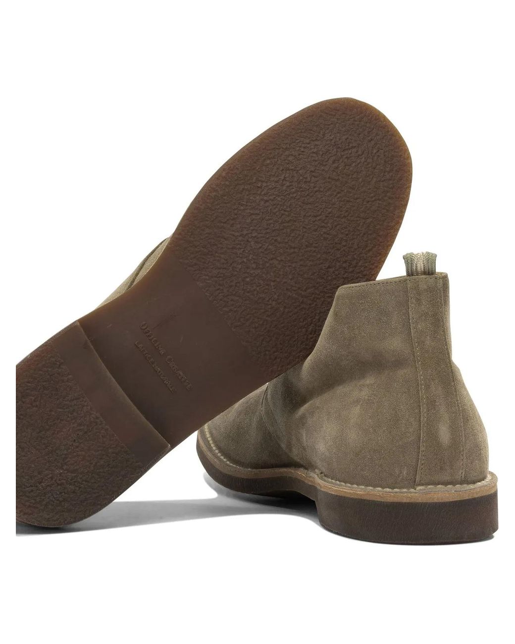 Officine Creative Brown Suede Shoes for men