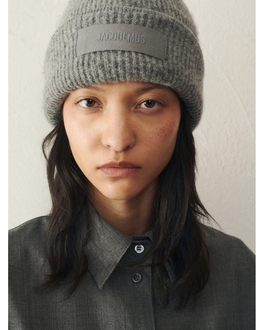 Jacquemus Gray Le Bonnet Gros Grain for men