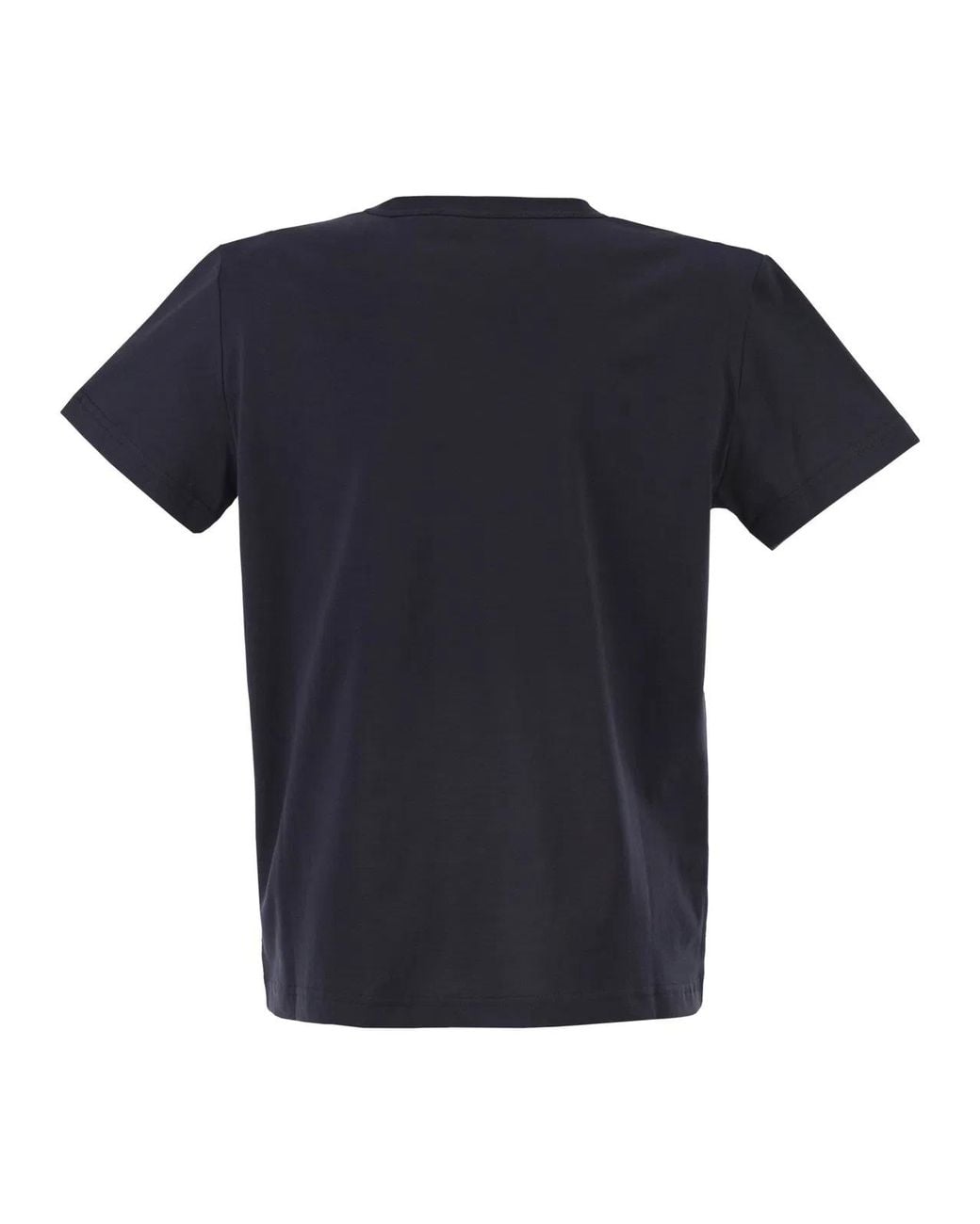 Fabiana Filippi Black Jersey T-Shirt With Luminous Thread