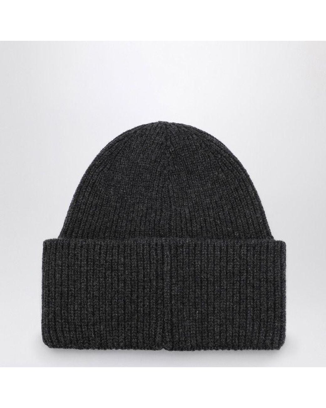 Destin Black Anthracite Wool And Cashmere Beanie for men
