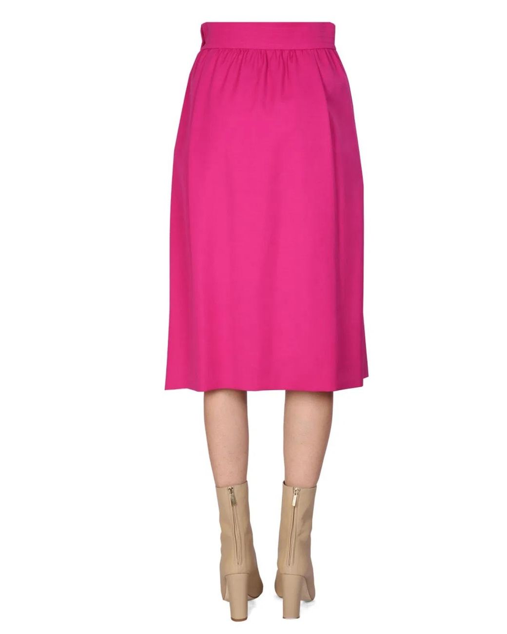 Moschino Couture Pink Flared Midi Skirt