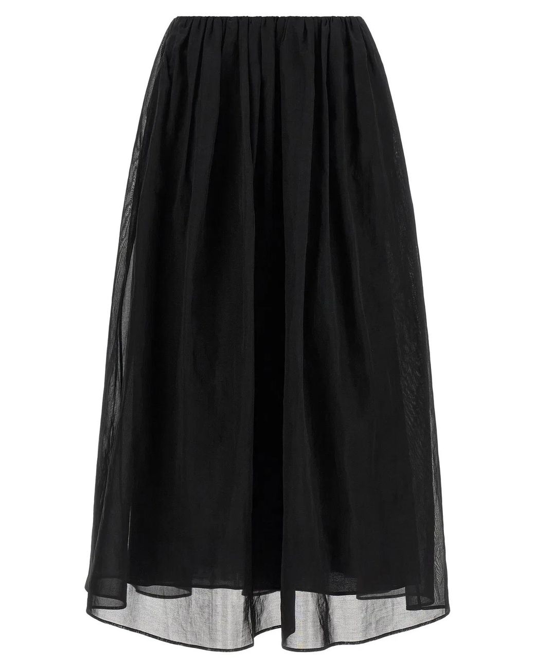 Brunello Cucinelli Black Cotton Mini Skirt