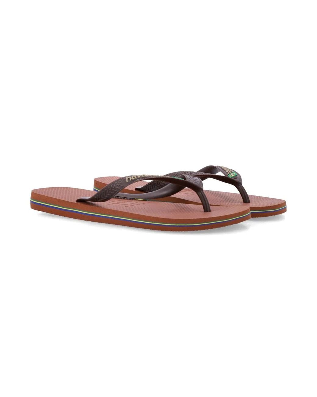 Havaianas Brown Brasil Logo Flip-Flops