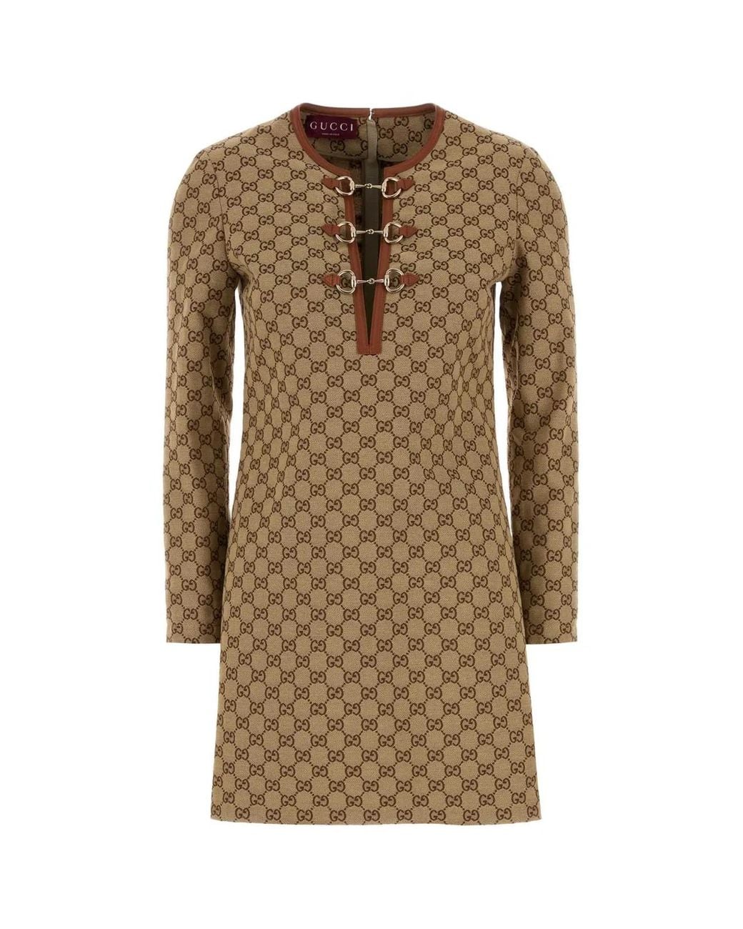 Gucci Natural Dress With Horsebit