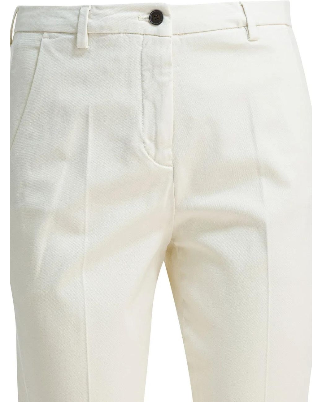 Briglia 1949 White Cotton Modal Trousers