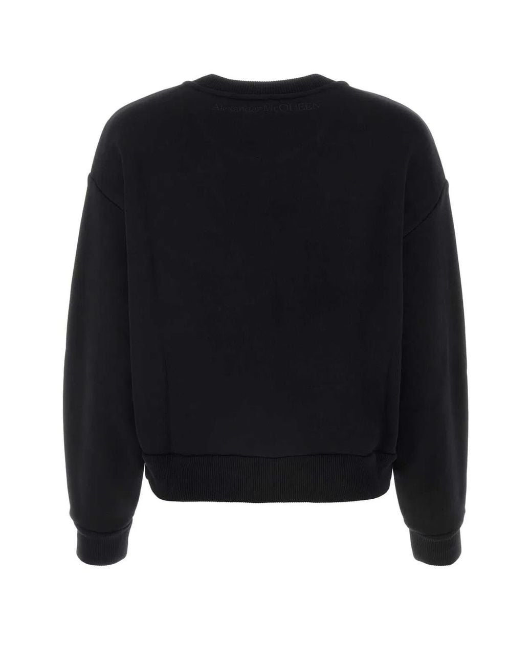 McQueen Black Cotton Sweatshirt