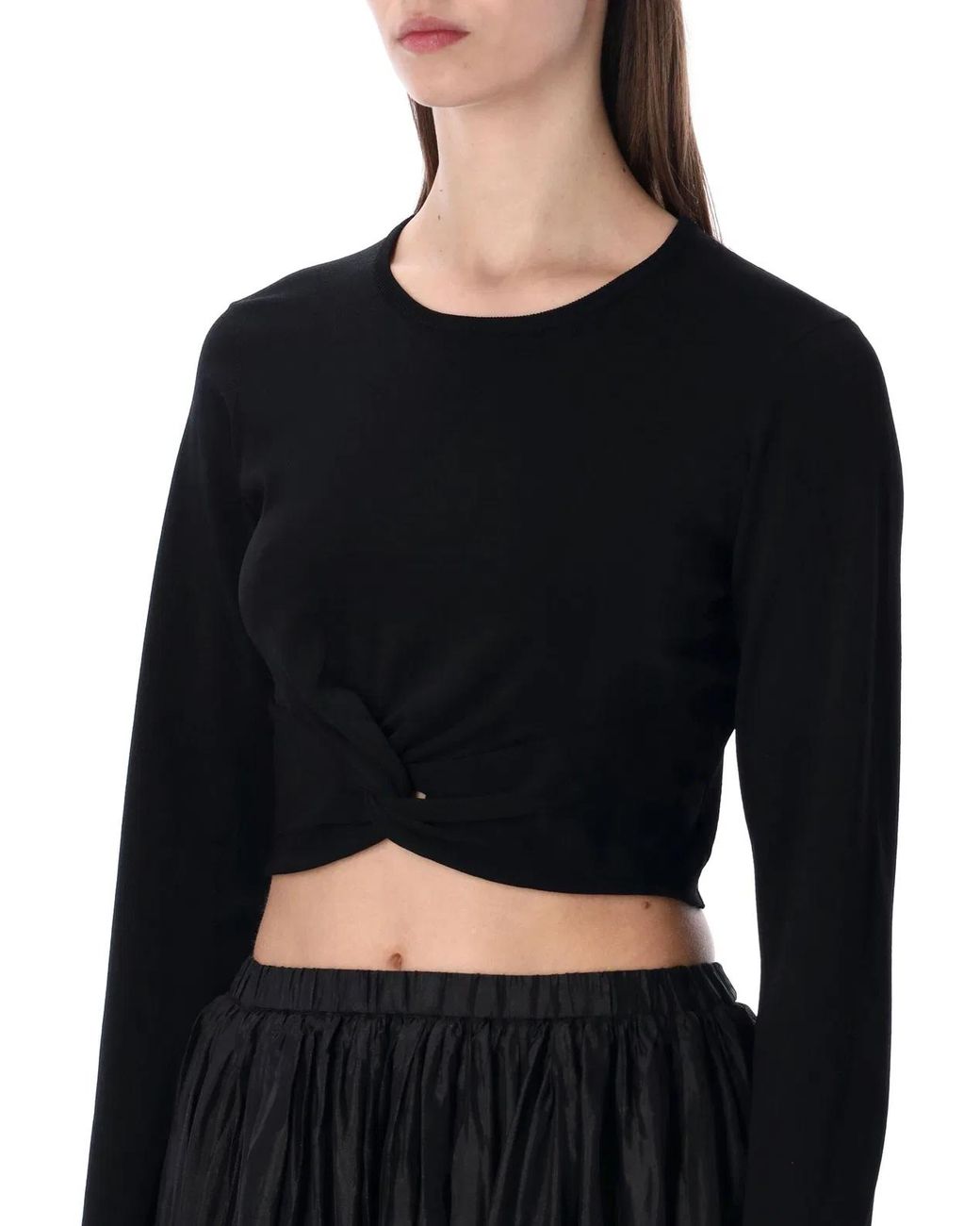 THE GARMENT Black Madison Knotted Top