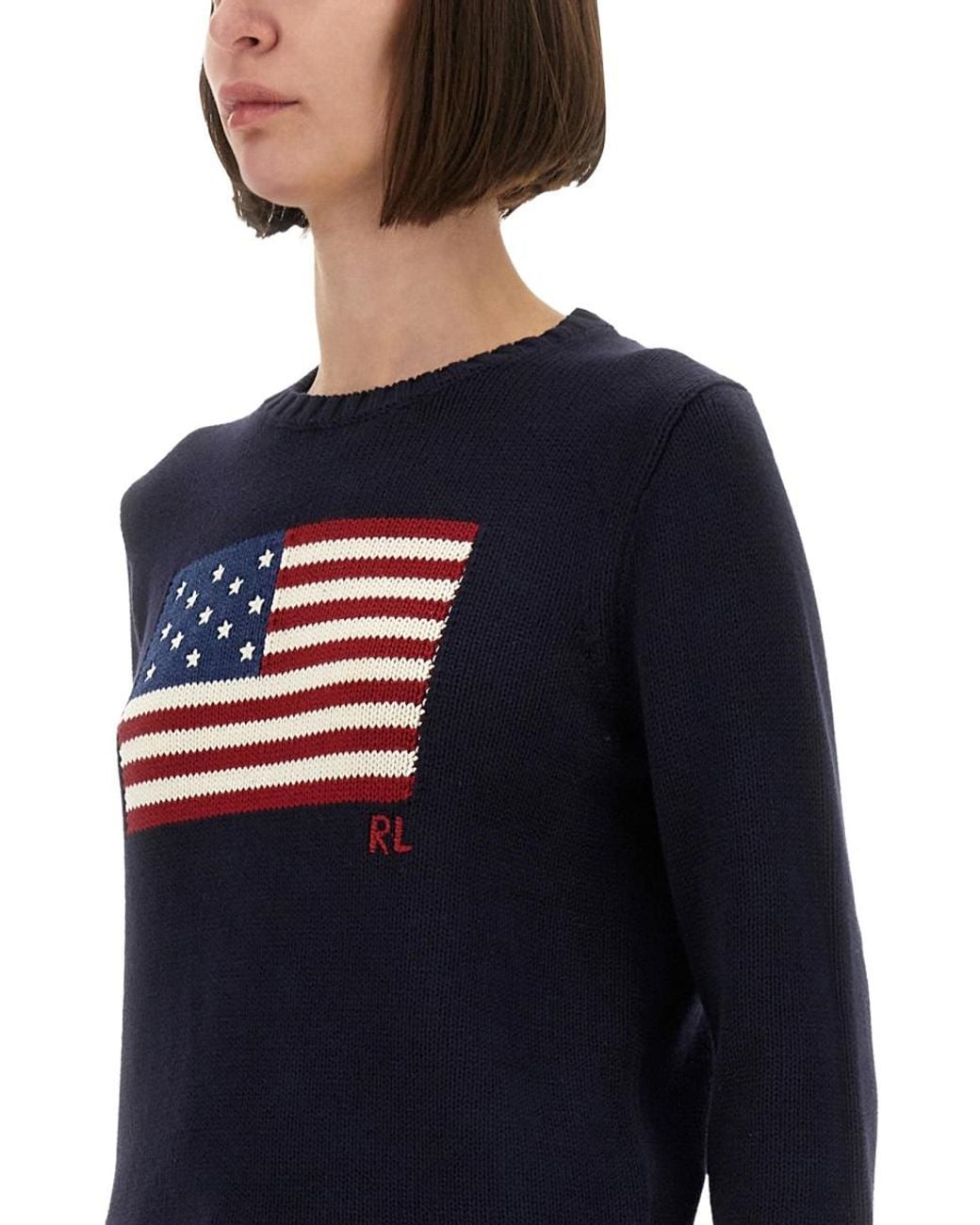 Polo Ralph Lauren Blue Maglia "Flag"
