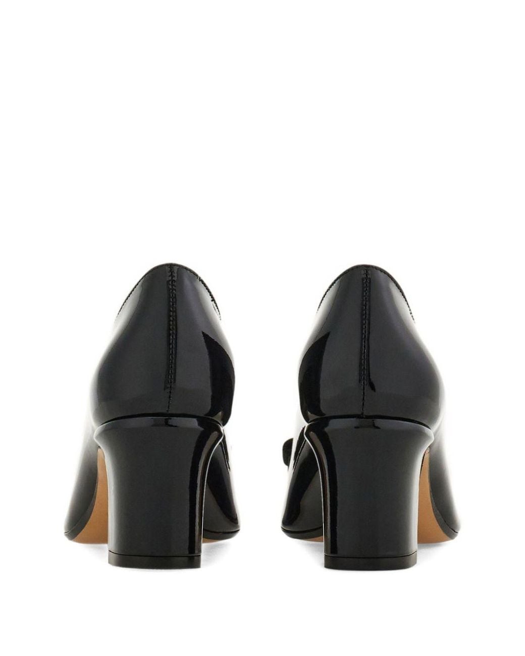 Ferragamo Black Leather Flats
