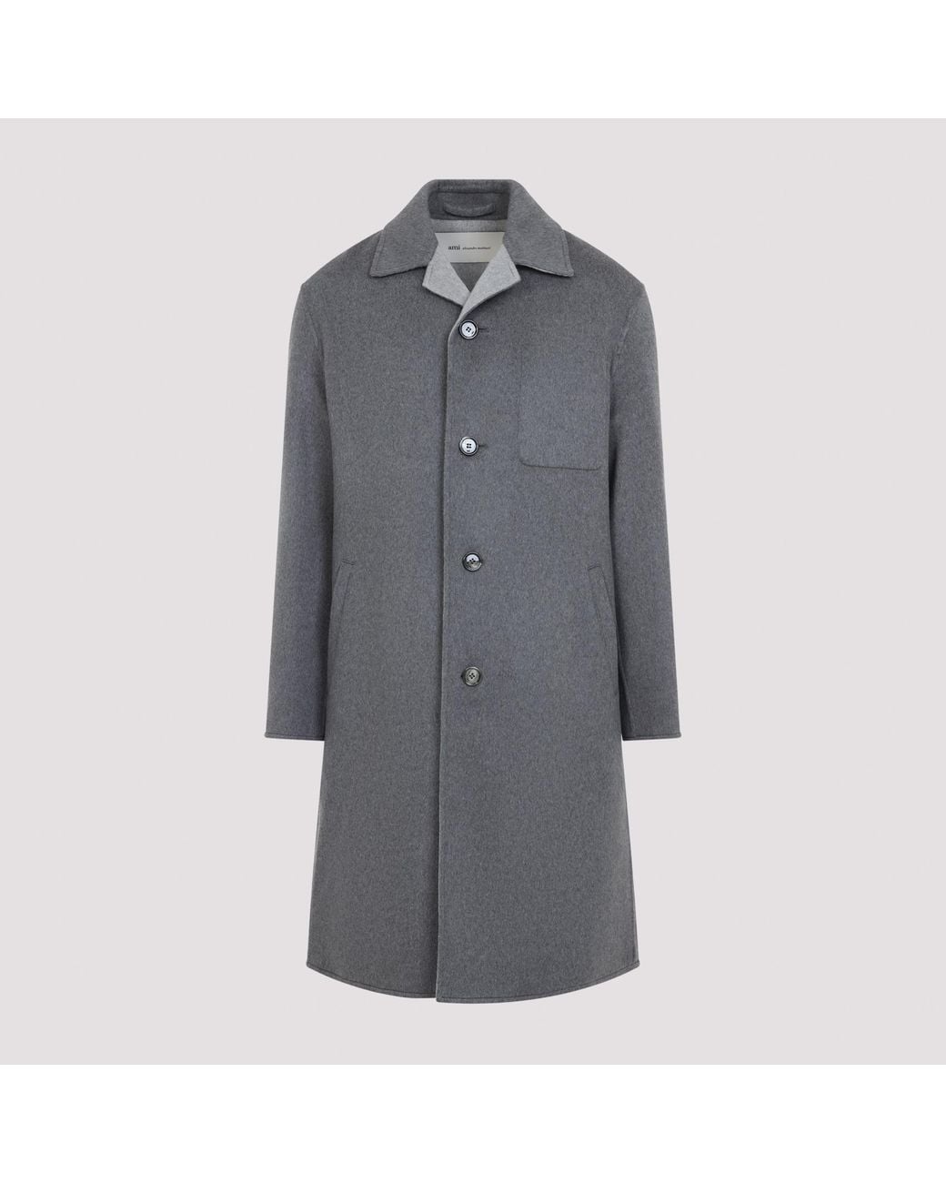 AMI Gray Carbone Coat for men