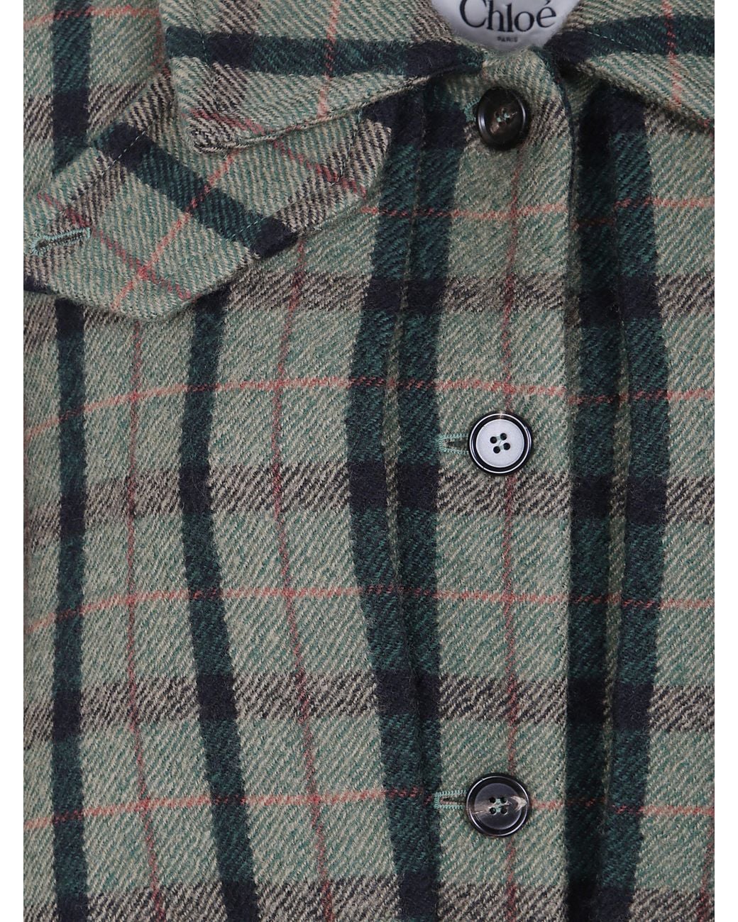 Chloé Gray Check Cape