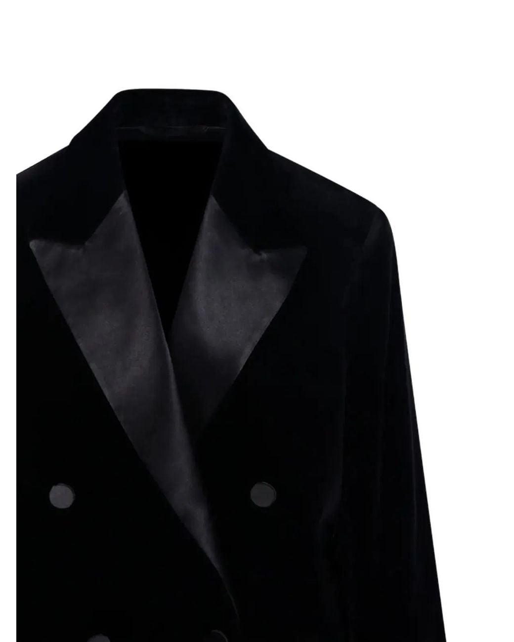Golden Goose Deluxe Brand Black "Journey W's" Boyfriend Db Jacket Laurene Cotton Velvet W Contrast Satin
