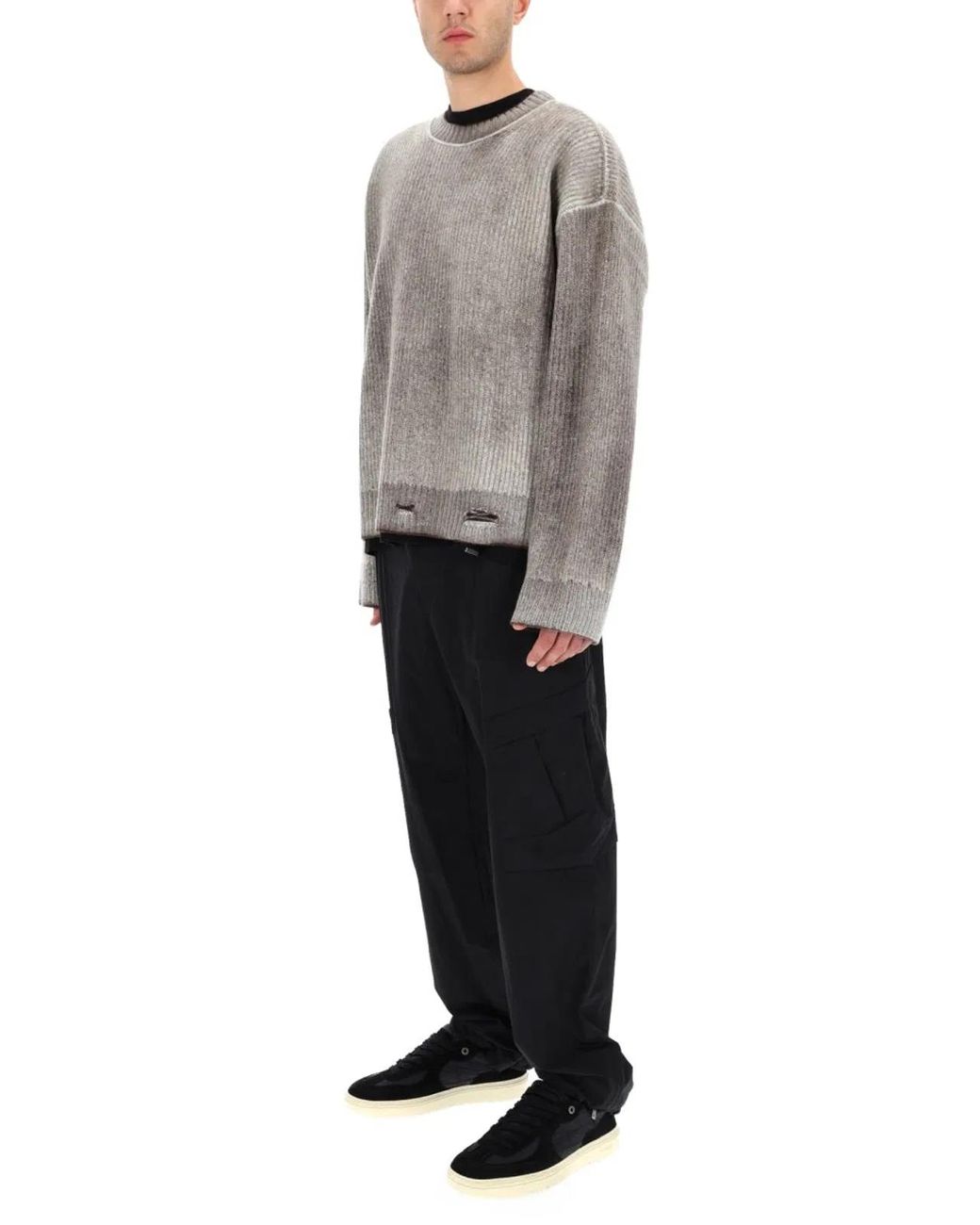 Represent Gray Reversible Fade Out Knit for men
