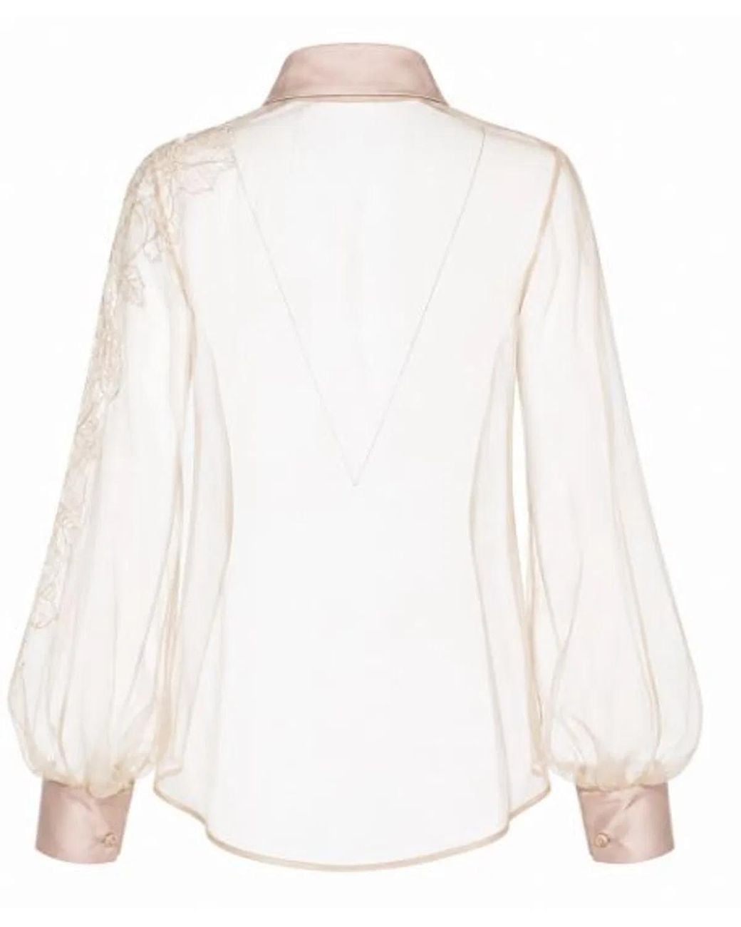 D.exterior White Shell Cotton Shirt