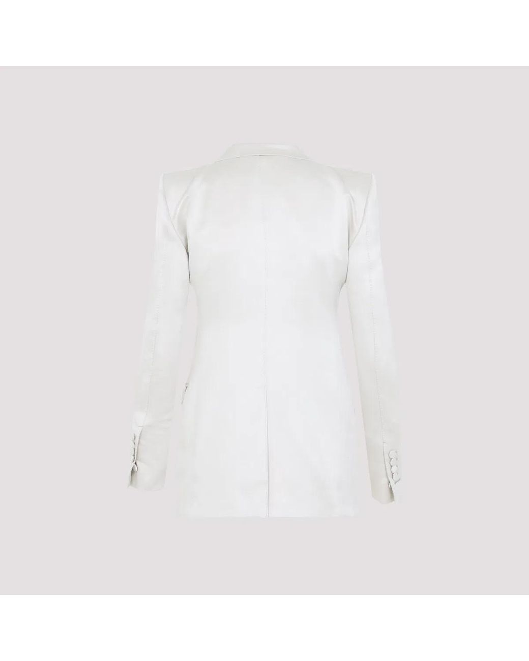 Tom Ford White Single-Breasted Blazer Jacket