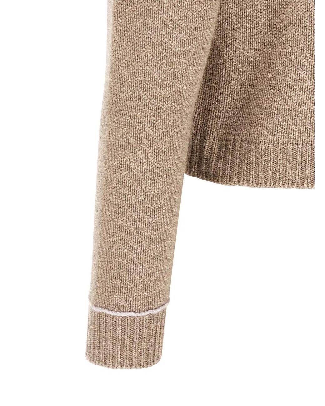 Fabiana Filippi Natural Covered Buttons Cardigan